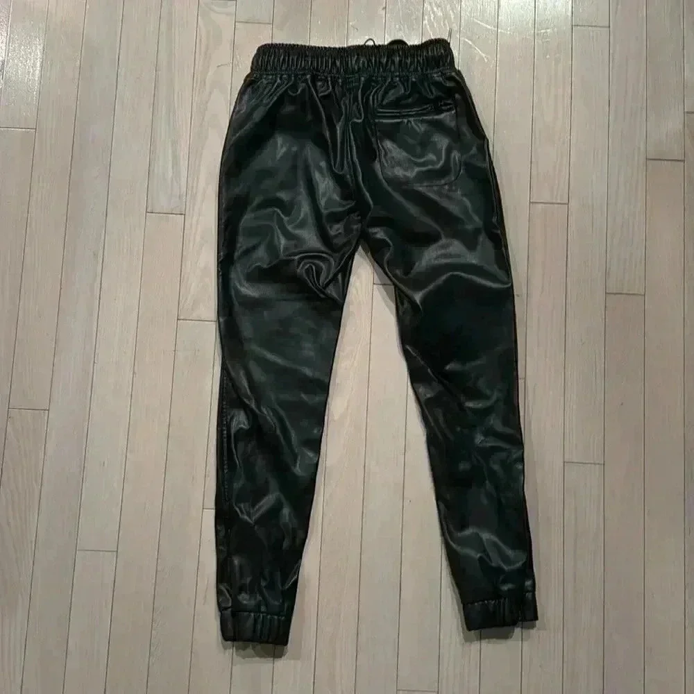 NEW Brooklyn Karma Faux leather Joggers - Picture 2 of 5